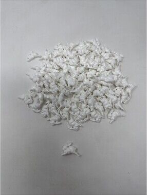 Tiny Bunny Rabbit White Pieces With Hole For Bracelet Or Necklace 106 Pieces